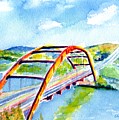 Austin Texas 360 Bridge Watercolor